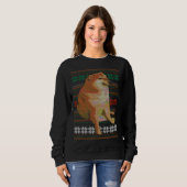 Cheems Ugly Christmas Sweater Doge Meme Design スウェットシャツ (正面フル)
