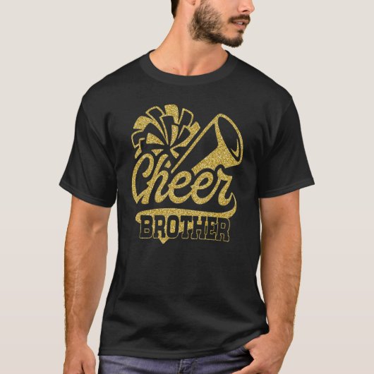 Cheer Brother Biggest Fan Cheerleader Father's Day Tシャツ (正面)