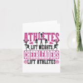 Cheer Cheerleading Athletes Lift Weights Cheerlead カード (正面)