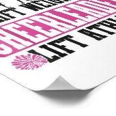 Cheer Cheerleading Athletes Lift Weights Cheerlead ポスター (角)