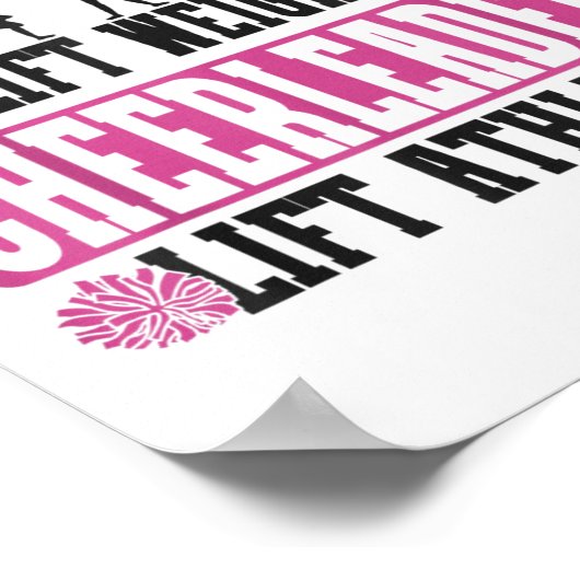 Cheer Cheerleading Athletes Lift Weights Cheerlead ポスター (角)