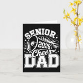 Cheer Class Senior 2026 Proud 2026 Dad Cheerleader カード (黄色い花)