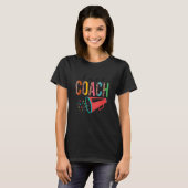 Cheer Coach Leopard Cheerleading Cheerleader Tシャツ (正面フル)