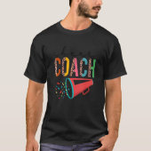 Cheer Coach Leopard Cheerleading Cheerleader Tシャツ (正面)