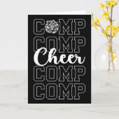 Cheer Comp Day Cheerleading Competition Day Cheerl カード (黄色い花)