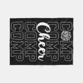 Cheer Comp Day Cheerleading Competition Day Cheerl フリースブランケット (正面(横))