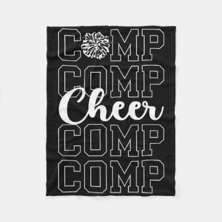 Cheer Comp Day Cheerleading Competition Day Cheerl フリースブランケット