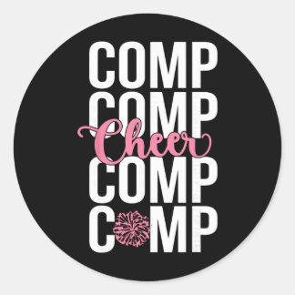 Cheer Comp Day Cheerleading Competition Day Cheerl ラウンドシール