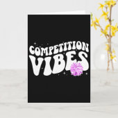 Cheer Competition Day Vibes Cheerleading Comp Day  カード (黄色い花)