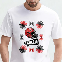 Cheer Coquette Bow American Football Autumn  Tシャツ