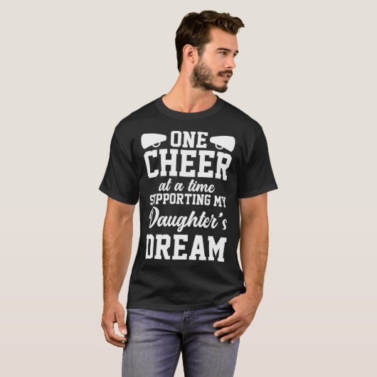 Cheer Dad Cheerleading Cheerleader Support Daughte Tシャツ (正面フル)
