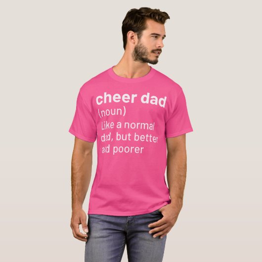 Cheer Dad Definition Cheerleading Funny Tシャツ (正面フル)