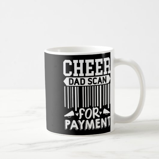 Cheer Dad, Scan For Payment Cheerleader  コーヒーマグカップ (右)