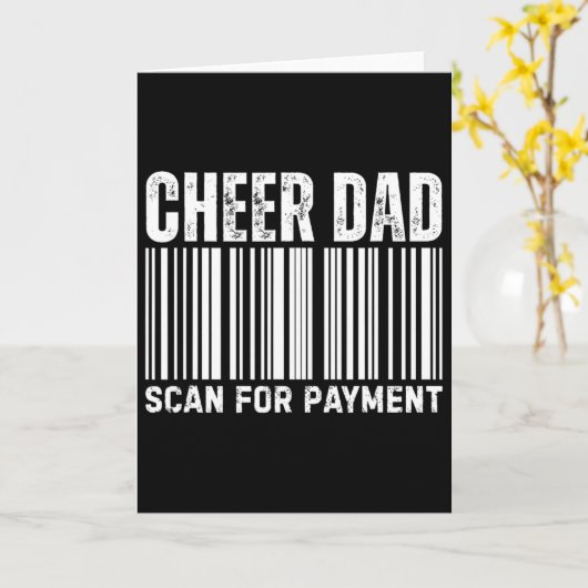 Cheer Dad Scan For Payment Cheerleading  カード (黄色い花)