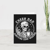 Cheer Dad Surviving Comp Weekend Skeleton Coffee F カード (正面)