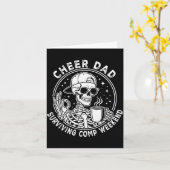 Cheer Dad Surviving Comp Weekend Skeleton Coffee F カード (黄色い花)