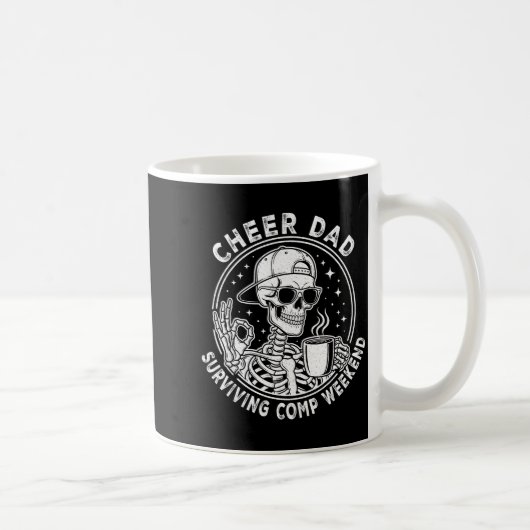 Cheer Dad Surviving Comp Weekend Skeleton Coffee F コーヒーマグカップ (右)