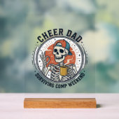 Cheer Dad Surviving Comp Weekend Skeleton Shirt_1 アクリルサイン (ニュートラル)