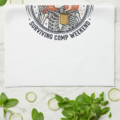 Cheer Dad Surviving Comp Weekend Skeleton Shirt_1 キッチンタオル (折り畳み)