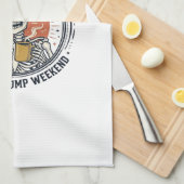 Cheer Dad Surviving Comp Weekend Skeleton Shirt_1 キッチンタオル (四つ折り)