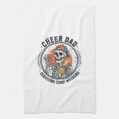Cheer Dad Surviving Comp Weekend Skeleton Shirt_1 キッチンタオル (縦)