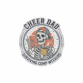 Cheer Dad Surviving Comp Weekend Skeleton Shirt_1 シール (正面)