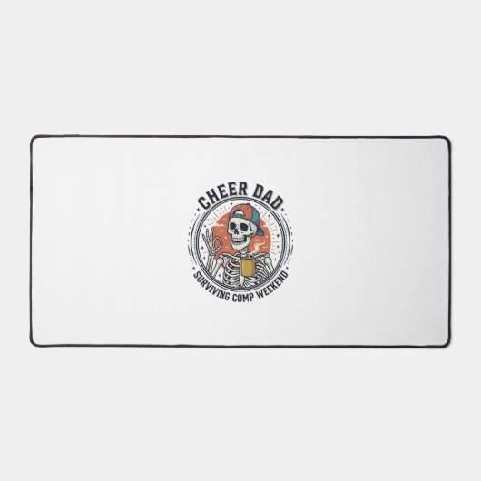 Cheer Dad Surviving Comp Weekend Skeleton Shirt_1 デスクマット (正面)