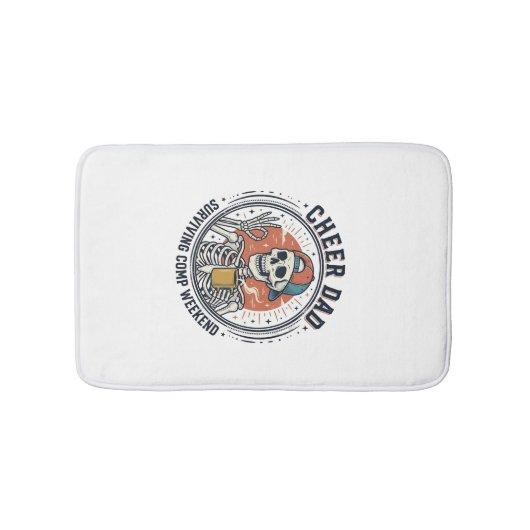 Cheer Dad Surviving Comp Weekend Skeleton Shirt_1 バスマット (正面)