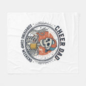 Cheer Dad Surviving Comp Weekend Skeleton Shirt_1 フリースブランケット (正面(横))