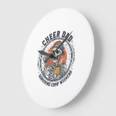 Cheer Dad Surviving Comp Weekend Skeleton Shirt_1 ラージ壁時計 (傾斜)