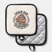 Cheer Dad Surviving Comp Weekend Skeleton Shirt_1 鍋敷き (正面/裏面)