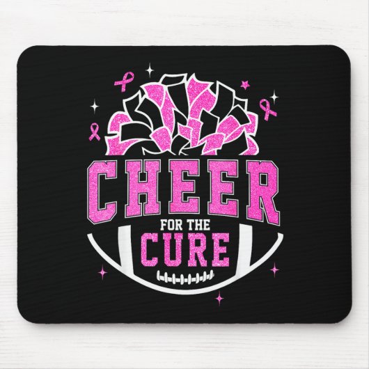 Cheer For The Breast Cancer Awareness Cheerleader  マウスパッド (正面)