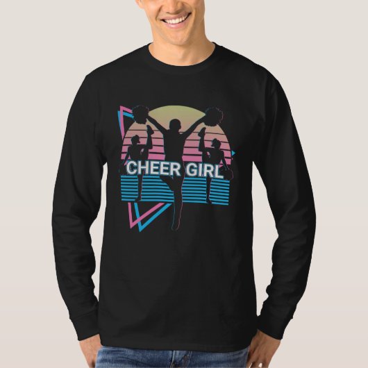 Cheer Girl Cheerleader Retro Cheeerleading Tシャツ (正面)