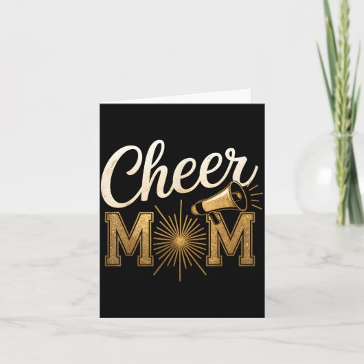Cheer Gold Cheerleader Cheerleading Mom Game Day D カード (正面)