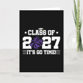 Cheer Graduation Pom Poms Senior Class of 2027 カード (正面)