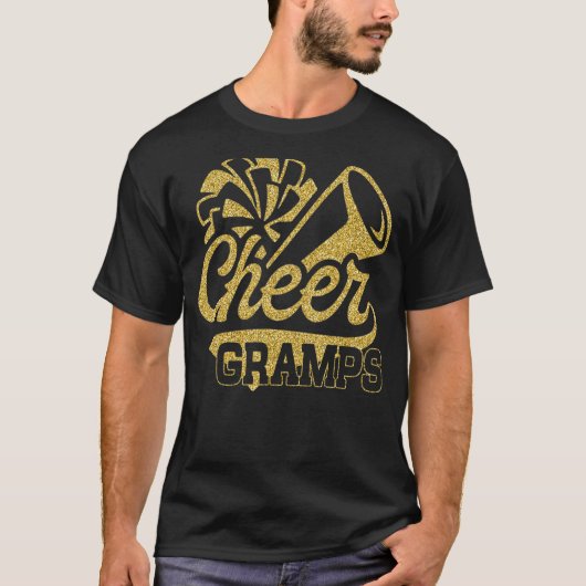 Cheer Gramps Biggest Fan Cheerleader Father's Day Tシャツ (正面)