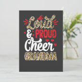 Cheer Grandma Biggest Fan Leopard Print And Pom Po 招待状 (スタンド正面)