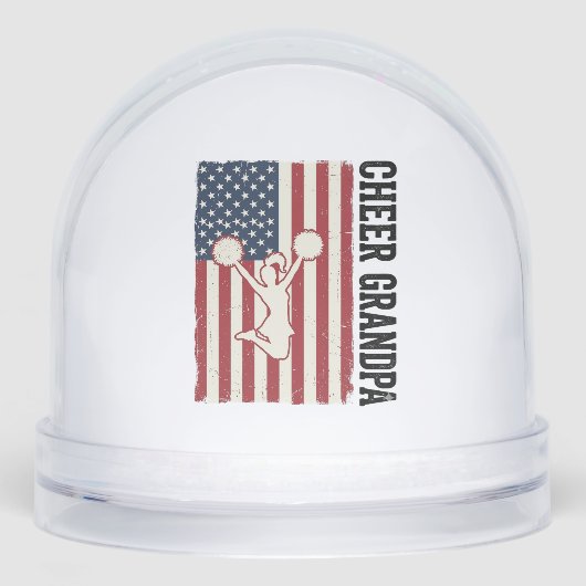 Cheer Grandpa Patriotic Vintage Flag Shirt Design_ (正面)