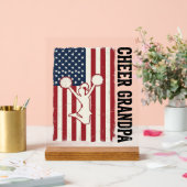Cheer Grandpa Patriotic Vintage Flag Shirt Design_ アクリルサイン (ウェディング)