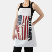 Cheer Grandpa Patriotic Vintage Flag Shirt Design_ エプロン (インサイチュ)