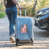 Cheer Grandpa Patriotic Vintage Flag Shirt Design_ シール (スーツケースインサイチュ)