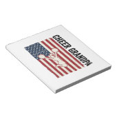 Cheer Grandpa Patriotic Vintage Flag Shirt Design_ ノートパッド (アングル)