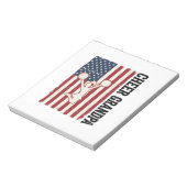 Cheer Grandpa Patriotic Vintage Flag Shirt Design_ ノートパッド (回転)