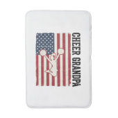 Cheer Grandpa Patriotic Vintage Flag Shirt Design_ バスマット (正面縦)