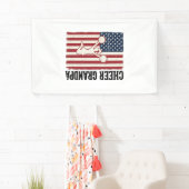 Cheer Grandpa Patriotic Vintage Flag Shirt Design_ 横断幕 (インサイチュ)