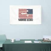 Cheer Grandpa Patriotic Vintage Flag Shirt Design_ 横断幕 (トレードショー)