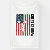 Cheer Grandpa Patriotic Vintage Flag Shirt Design_ 横断幕 (縦)