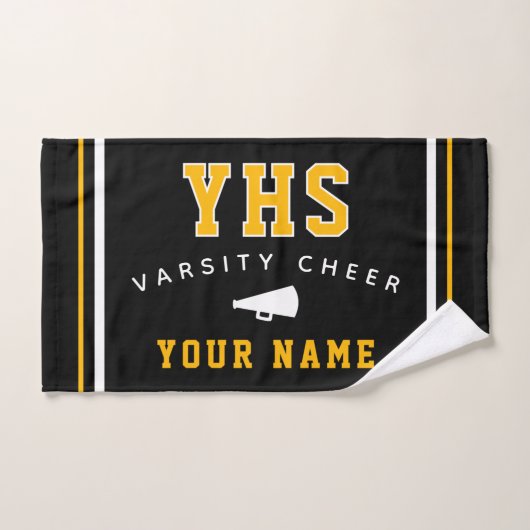 Cheer Icon, Custom Name & School, Cheer Team Gift ハンドタオル (ハンドタオル)