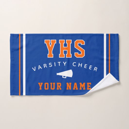 Cheer Icon, Custom Name & School, Cheer Team Gift ハンドタオル (ハンドタオル)