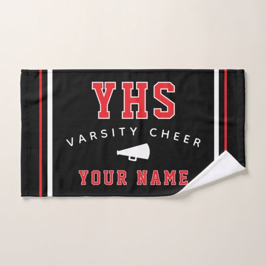 Cheer Icon, Custom Name & School, Cheer Team Gift ハンドタオル (ハンドタオル)